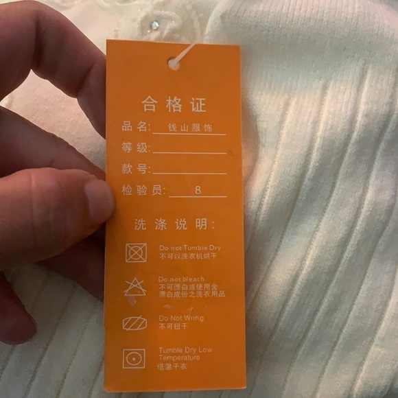 Vintage🧚♀️Lace-Panelled sequins long sleeve roll neck sweater size 8 - Picture 8 of 10